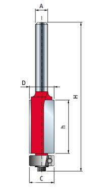 Фреза Freud кромочная прямая 42-11412P D12,7 h38,1 H93,6 (42-11412P) - фото 3