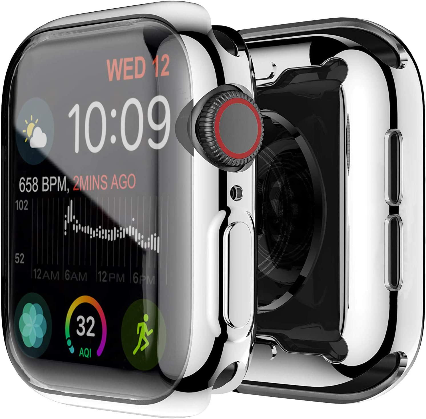 Чехол силиконовый Yolin Case для Apple Watch Series 3 42 мм 2 шт. Silver - фото 1