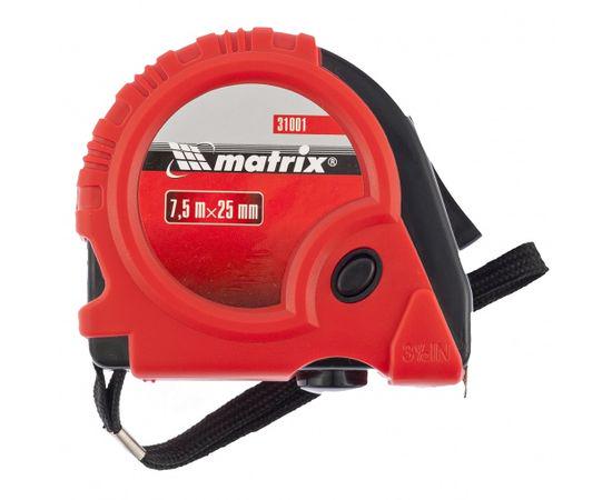 ᐉ Рулетка Matrix Rubber прорезиненный корпус 7,5 м 25 мм (31001)