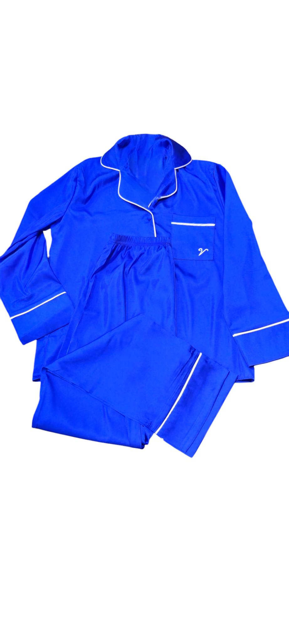 Домашний костюм сатиновый M Синий (70700) - фото 2 Домашний костюм сатиновый M Синий (70700) - фото 2