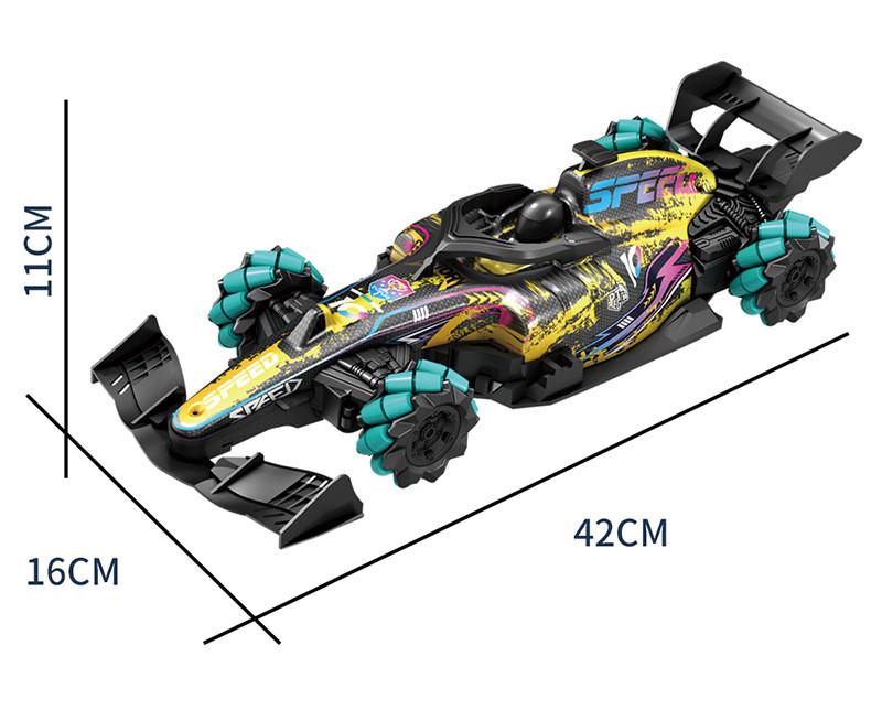 Машинка для дрифта на радиоуправлении Formula 1 с парогенератором с управлением рукой 42 см (17634413) - фото 5