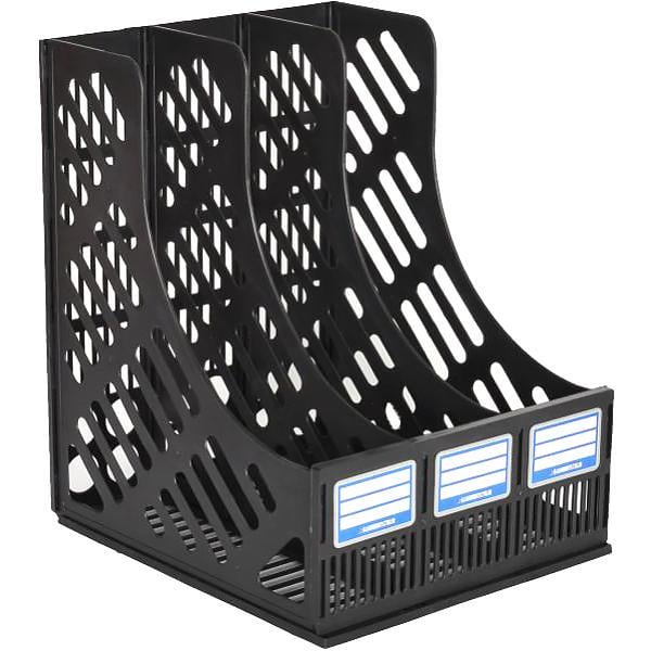 Лоток для паперу на 3 відділення пластиковий вертикальний (618)