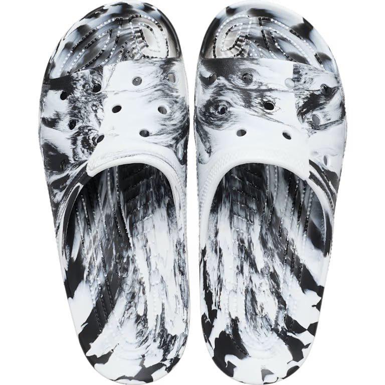 Шльопанці Crocs Classic Marbled Icon Slide M12 р. 46/47 30 см Black/White (211832) - фото 4 Шльопанці Crocs Classic Marbled Icon Slide M12 р. 46/47 30 см Black/White (211832) - фото 4