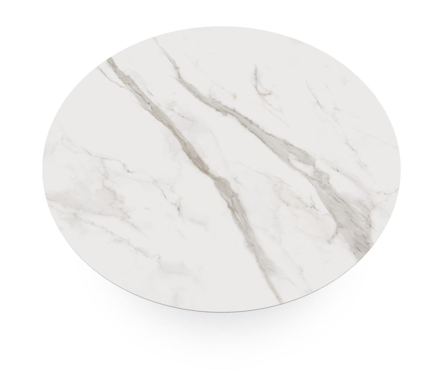 Обідній стіл Midj Clessidra Crystal Ceramica 120 см Calacatta Glossy White (T1960120) - фото 5 Обідній стіл Midj Clessidra Crystal Ceramica 120 см Calacatta Glossy White (T1960120) - фото 5