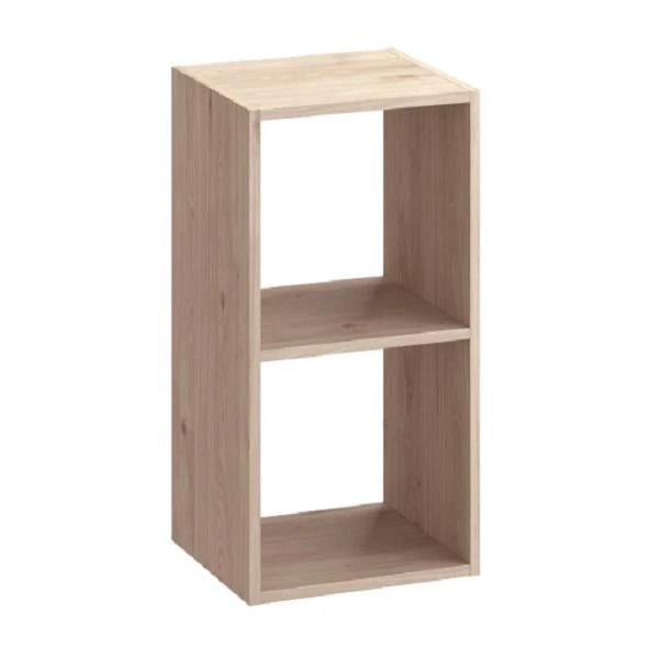 Стелаж настенно-половой модульный MEBLIBUD KUB 2 секции Дуб сонома