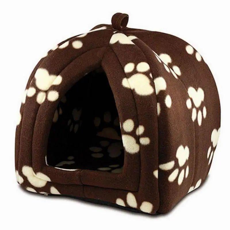 Будинок для тварин Pet Hut утеплений м'який 35х35х40 см Коричневий (25397863)