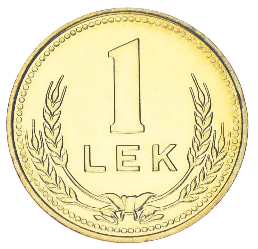 Колекційна монета Албанія 1 лек 1988 UNC Aluminium bronze (М19331)