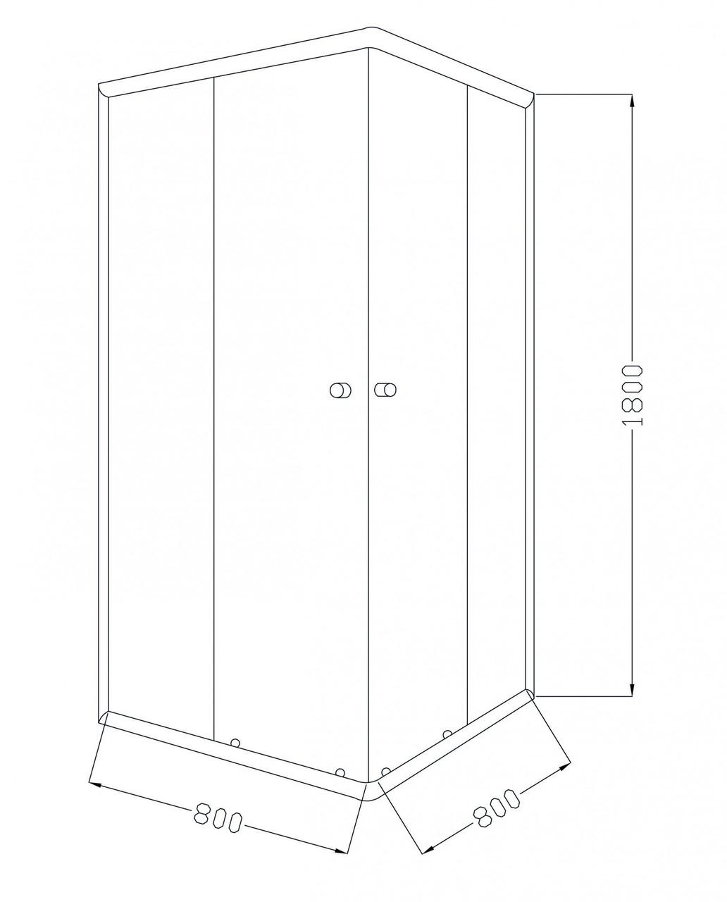 Душова кабіна квадратна Invena Parla AK-48-181 80x80 см - фото 3