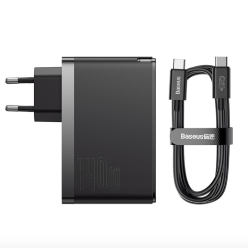 Мережевий зарядний пристрій BASEUS GaN 5 Pro Fast Charger 140W Black (CCGAN140CE) - фото 2