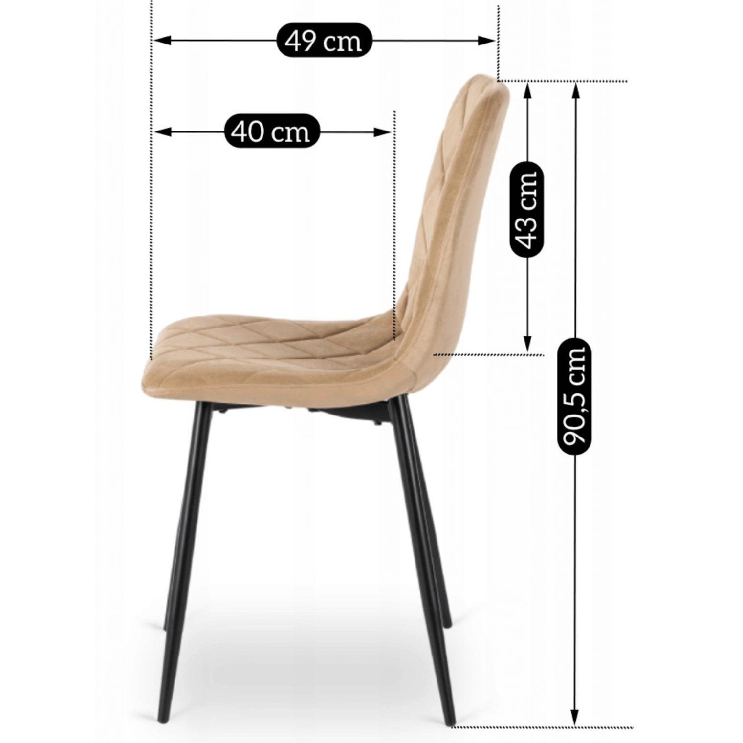 Стілець обідній Mebel Elite FORIS Welur Бежевий (ME.FORIS/BZ/V/K) - фото 2