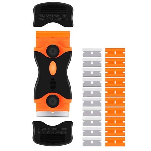 Скребок-ніж двосторонній із запасними лезами пластик та сталь 20 шт.(2820-0f0c7) - фото 2 Скребок-ніж двосторонній із запасними лезами пластик та сталь 20 шт.(2820-0f0c7) - фото 2