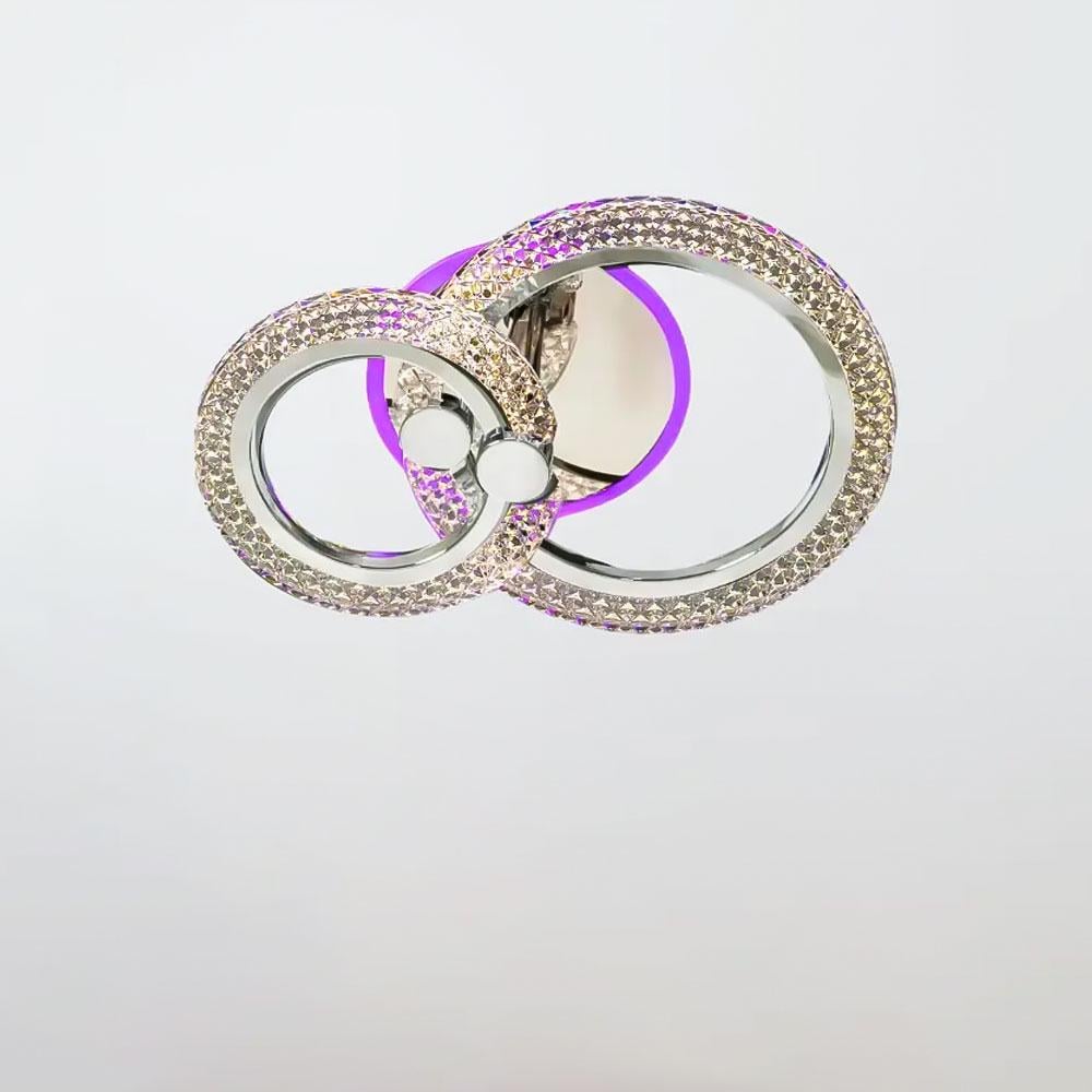 Люстра стельова світлодіодна Light House SC-19285/1/1C CR PK/BU/PL 36W/10W 370х270х130 мм Хром Люстра стельова світлодіодна Light House SC-19285/1/1C CR PK/BU/PL 36W/10W 370х270х130 мм Хром