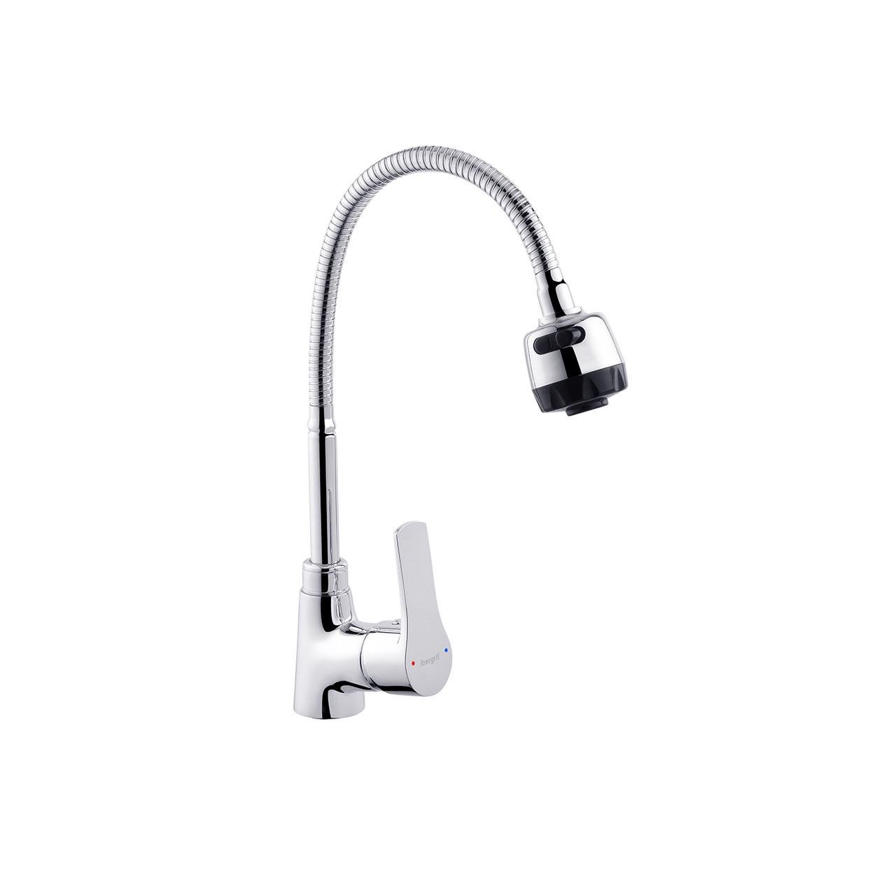 Змішувач для кухні IBERGRIF Star M14357 з гнучким виливом (CV028515)