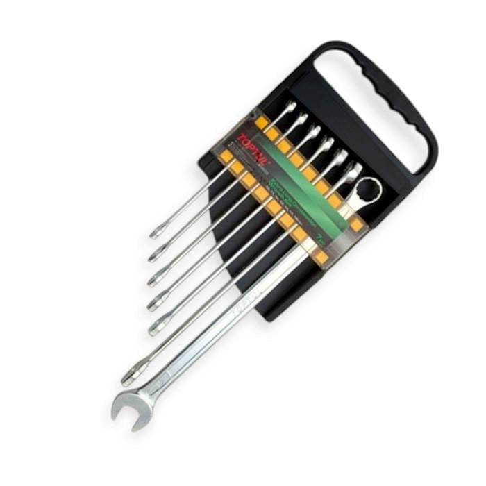 Набор ключей рожковых Toptul 10-19 мм 7 шт. супердлинные CrV (2684183077)