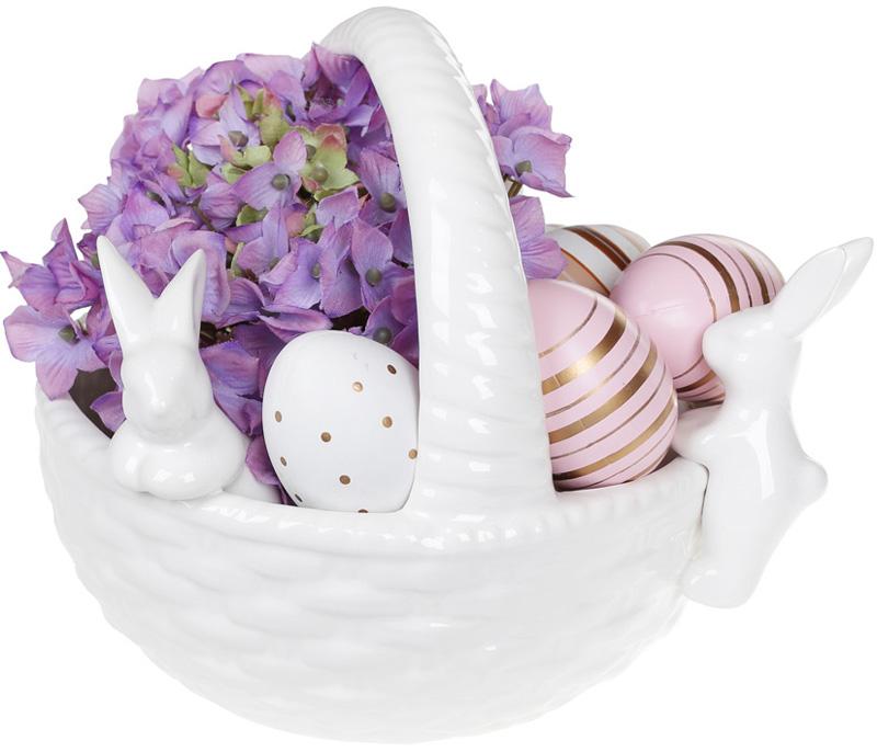 Цукерниця декоративна Кошик з кроликами 22х19х17,2 см Білий (BD-733-319) - фото 3 Цукерниця декоративна Кошик з кроликами 22х19х17,2 см Білий (BD-733-319) - фото 3