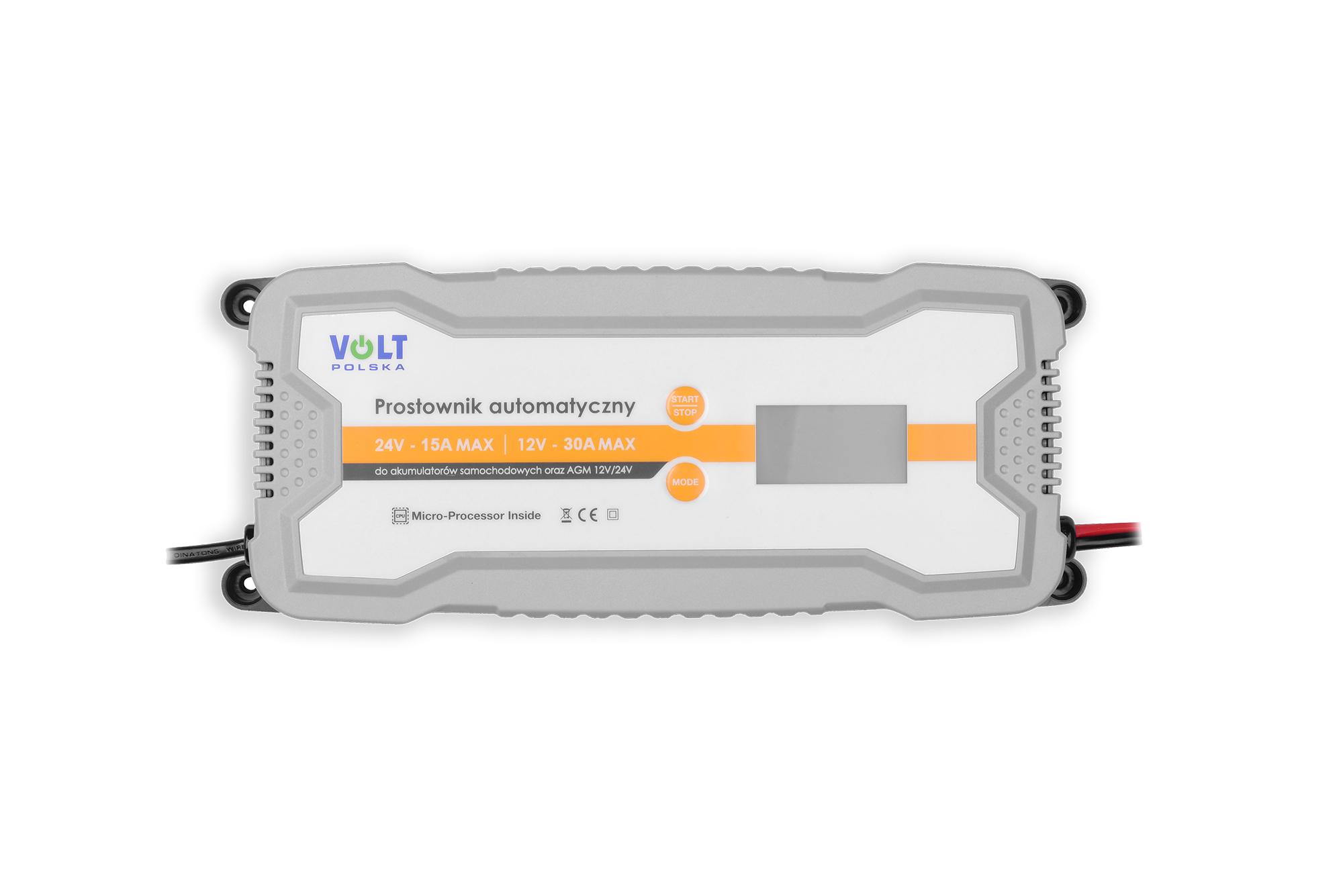 Зарядное устройство автоматическое Volt Polska 12/24 В 30 А с ЖК-дисплеем (6PRO122430) Зарядное устройство автоматическое Volt Polska 12/24 В 30 А с ЖК-дисплеем (6PRO122430)
