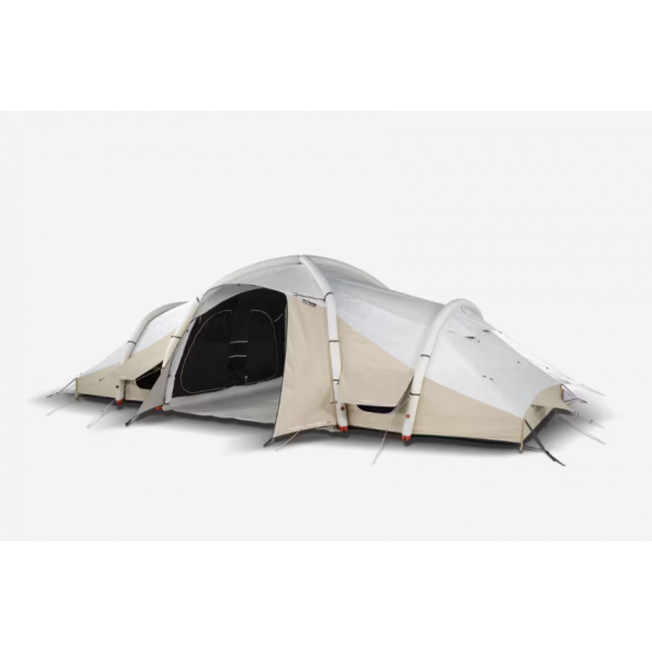 Палатка туристическая с тамбуром Quechua Air Seconds 8.4 F&B надувная восьмиместная/четырехкомнатная/водонепроницаемая (2561915183)