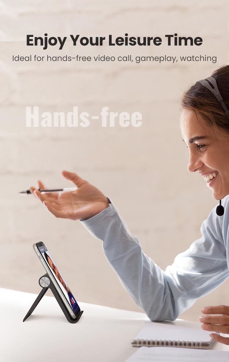 Підставка для телефону UGREEN настільна складана Чорний (50747) - фото 11 Підставка для телефону UGREEN настільна складана Чорний (50747) - фото 11