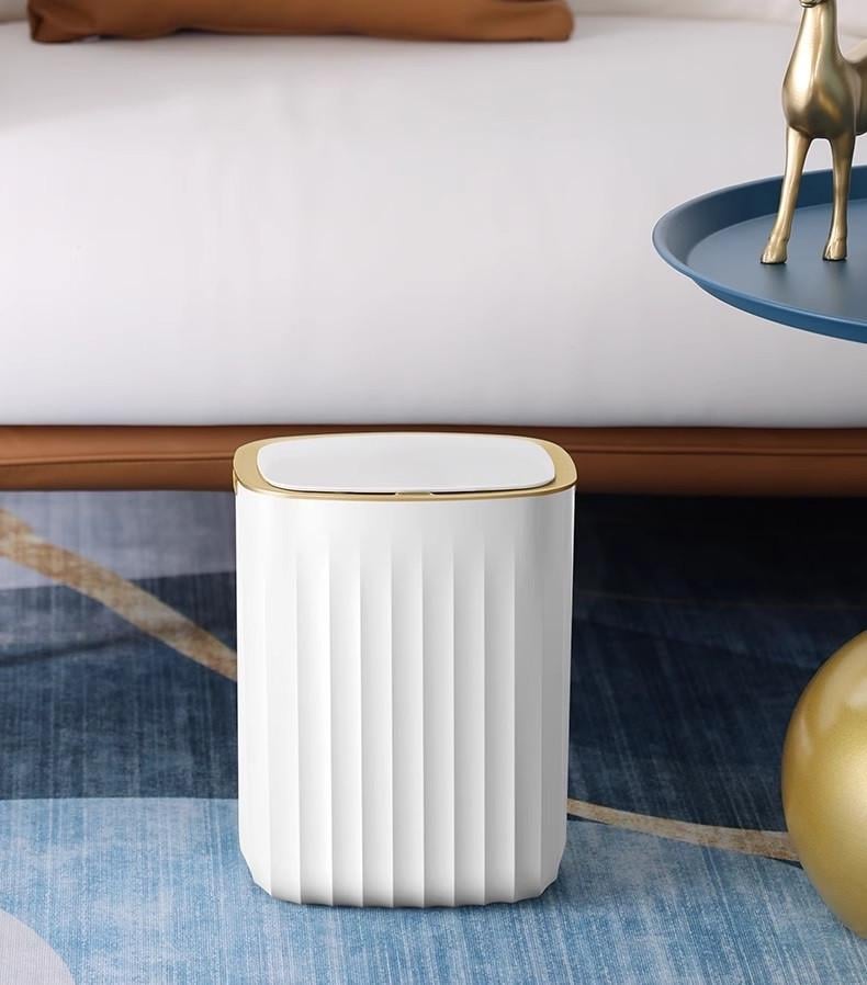 Відро для сміття сенсорне JAH Nordic прямокутне 12 л Біло-сірий - фото 4 Відро для сміття сенсорне JAH Nordic прямокутне 12 л Біло-сірий - фото 4