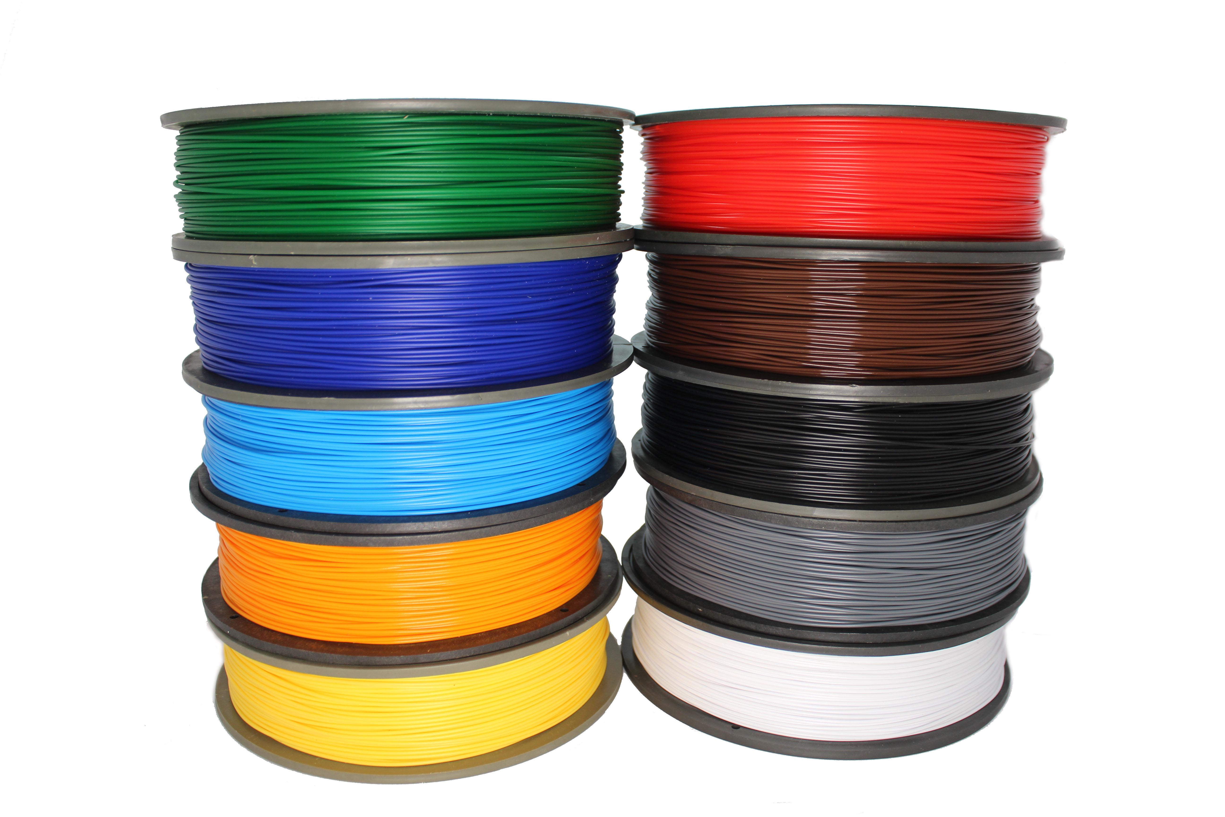 Набор пластика PLA Pochatok Filament для 3D печати 1,75 мм 0,75 кг 10в1 (16010)