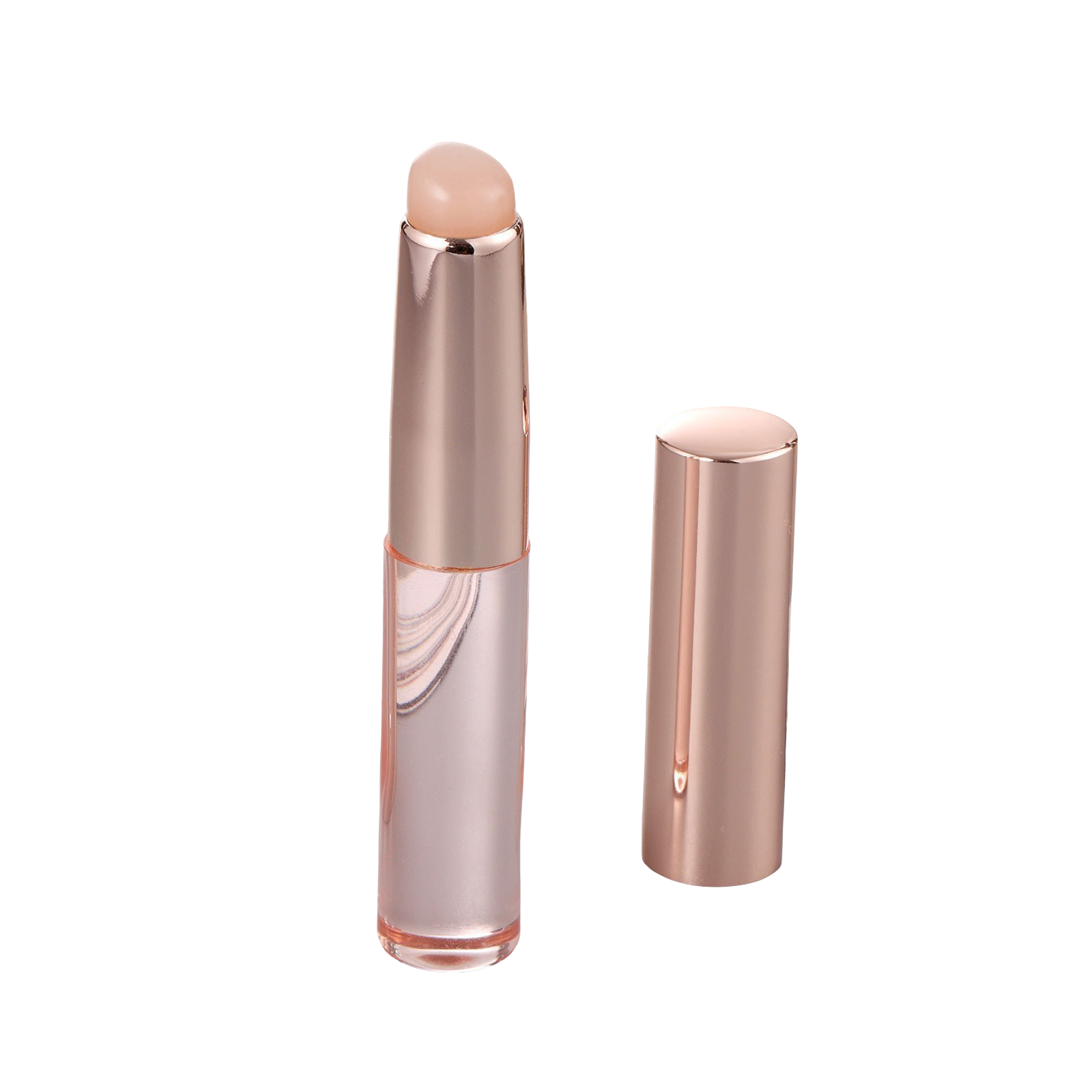 Пензлик для макіяжу силіконовий з ковпачком 90х15 мм Золотавий (29689)