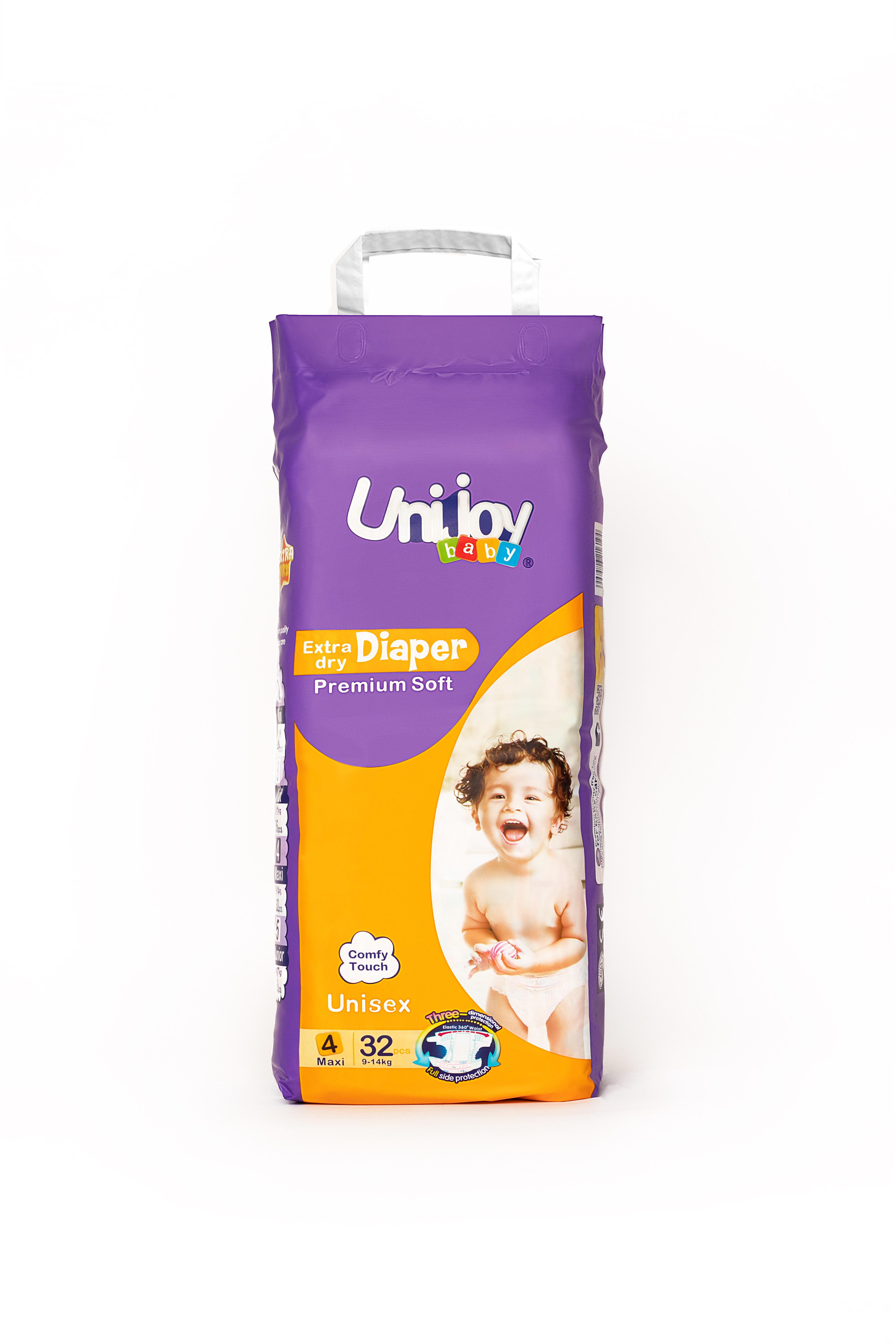 Підгузки UNIJOY Soft Diapers ультратонкі органічні 32 шт. L maxi 9-14 кг (DL32)