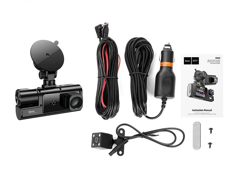 Автомобільний відеореєстратор Hoco DI60 145° 480p/720p 30FPS з передньою/салонною/задньою камерою Black (0610b3ee) - фото 6 Автомобільний відеореєстратор Hoco DI60 145° 480p/720p 30FPS з передньою/салонною/задньою камерою Black (0610b3ee) - фото 6