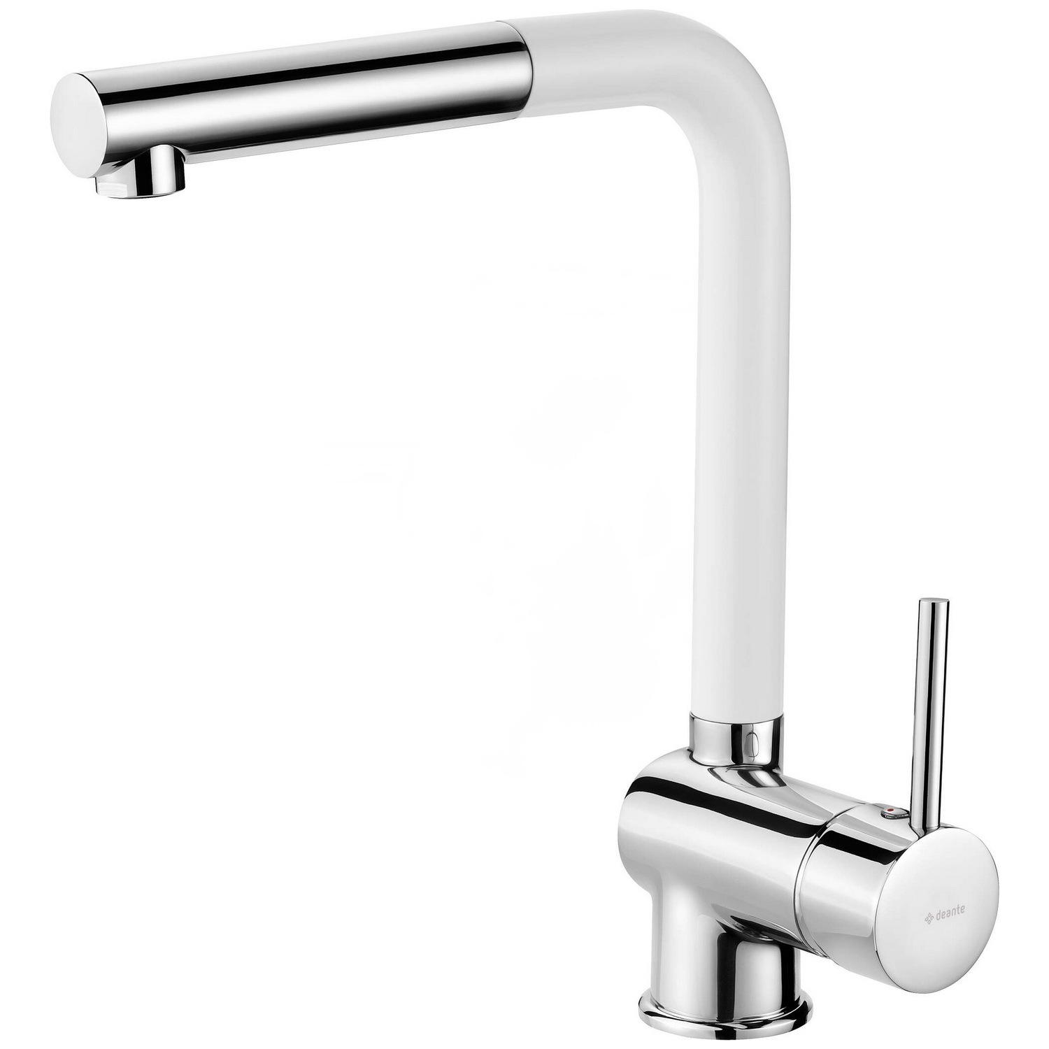 Смеситель для кухни DEANTE Aster BCA_W730 с видвижной лейкой Белый (205520)