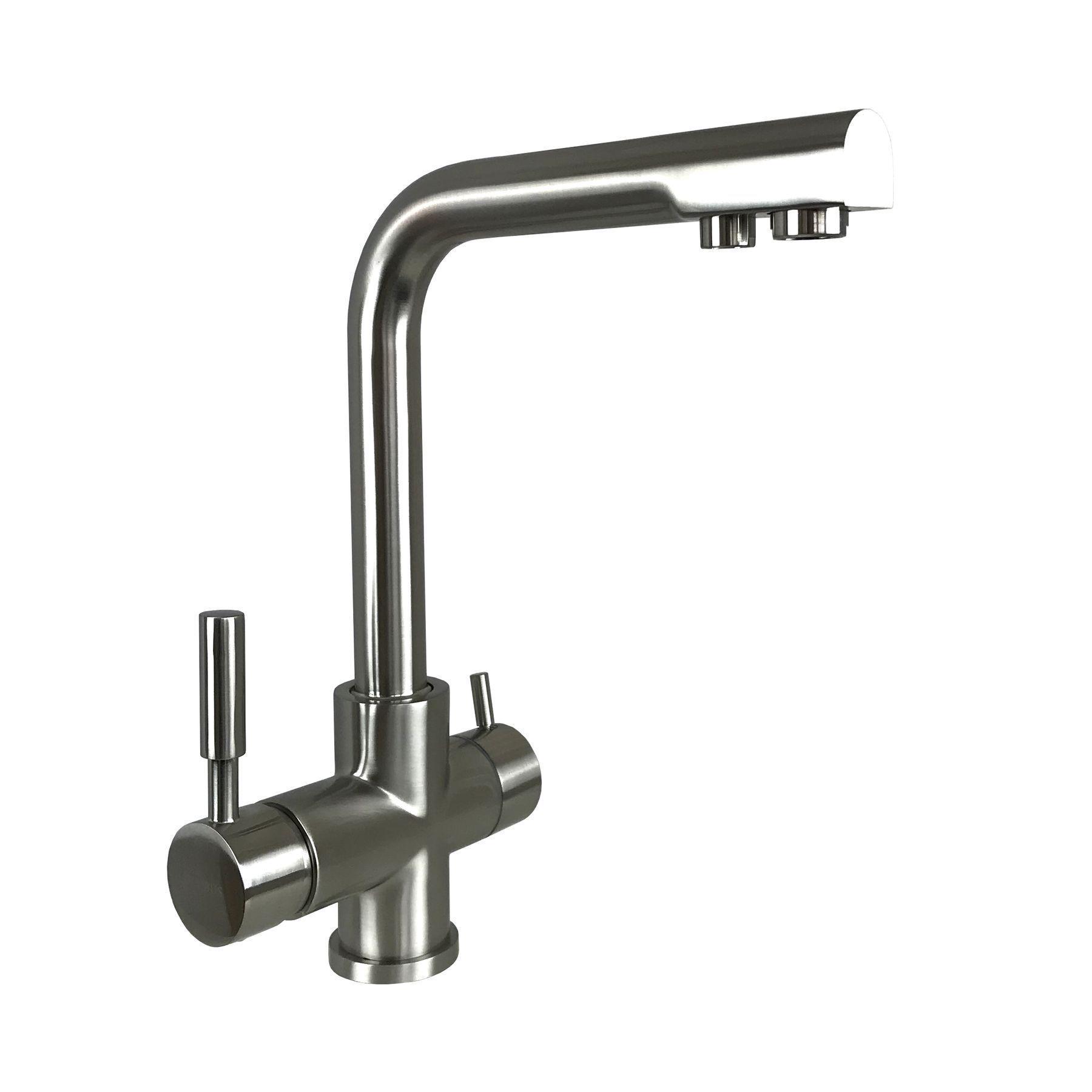 Смеситель для кухни под осмос Globus Lux Lazer GLLR-0888-8-Ststeel (0253)