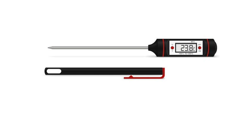 Термометр Model 5 цифровий голчастий -50 + 300 щуп 108 мм Чорний (AG254B)