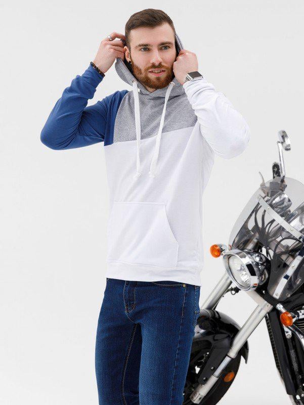 Мужская толстовка ISSA Plus XXL Белый (SG-11)