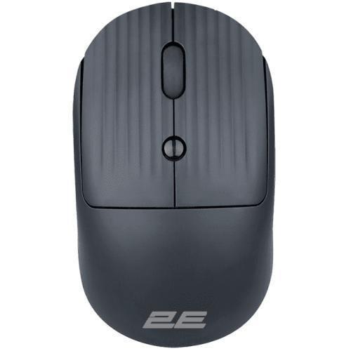 Компьютерная мышка беспроводная оптическая 2E MF218 Silent Bluetooth 2,4GHz USB 800/1200/1600 dpi 4 кнопки до 10 м 1хАА Черный (2E-MF218WBK)