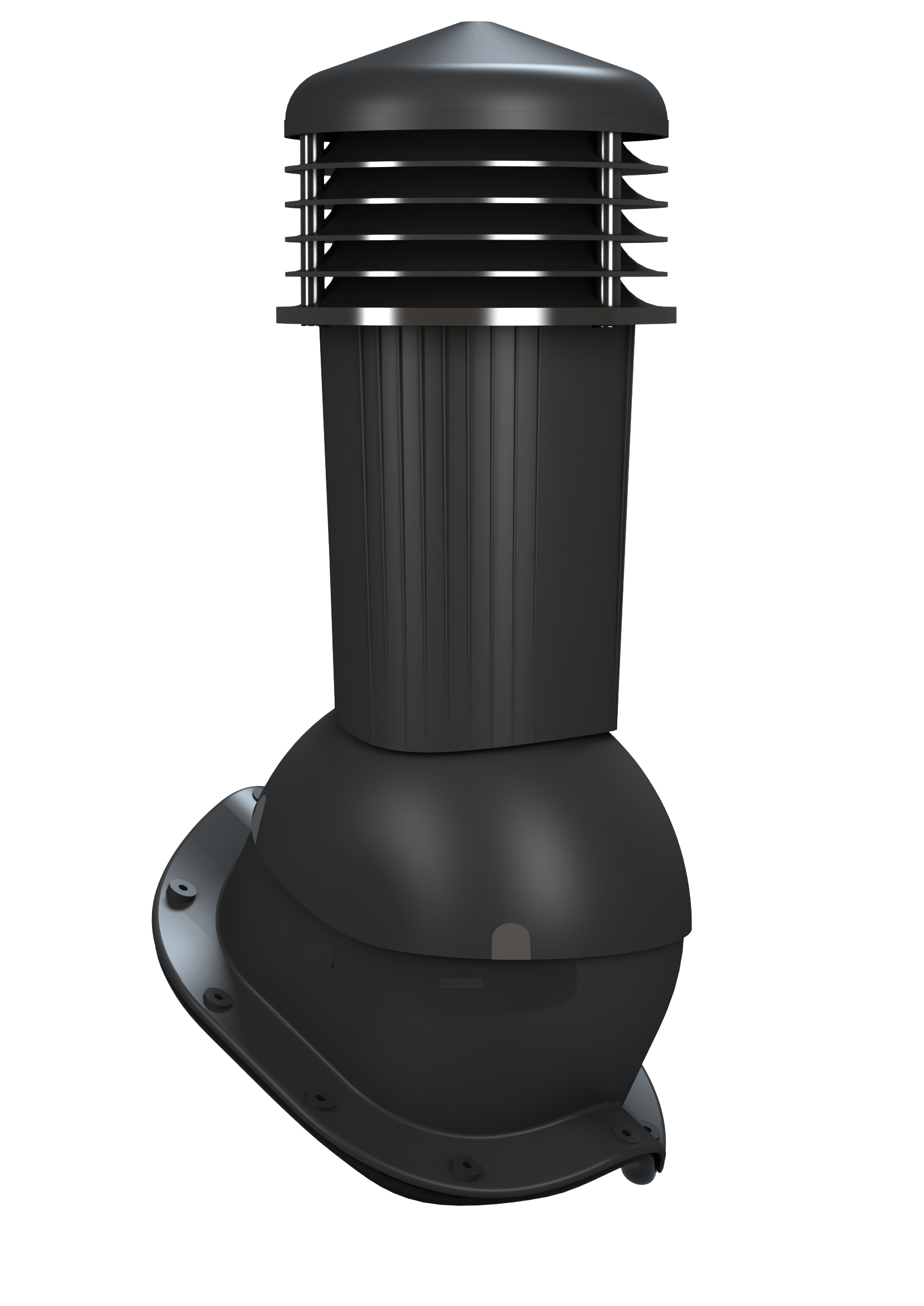 Выход вентиляционный Wirplast Perfekta неутепленный для металлочерепицы Венера 125 мм RAL 9005 Черный (32169197)