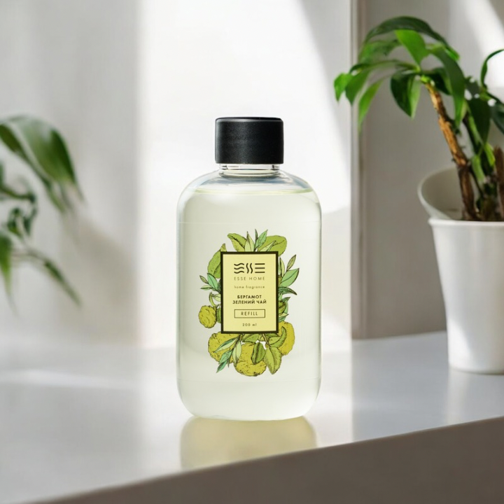 Наповнювач аромадифузора Esse Home Рефіл Бергамот/Зелений чай 200 мл 5 паличок (2043305945)