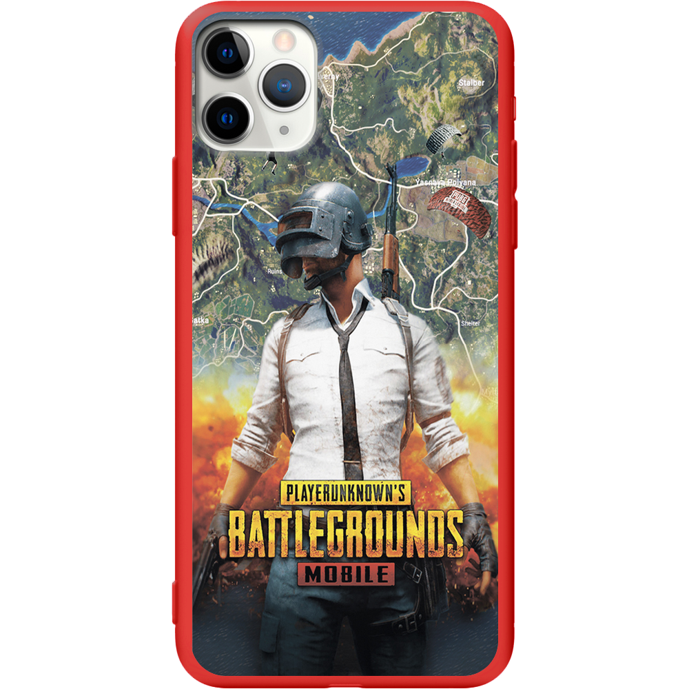 Чохол Boxface iPhone 11 Pro PUBG Mobile Червоний силікон  (38189-up2309-43044)