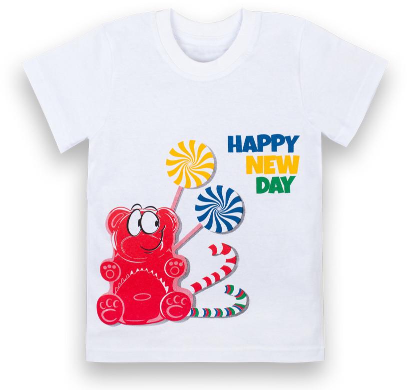 Футболка дитяча Mareks бавовняна 122 см Білий (12577)