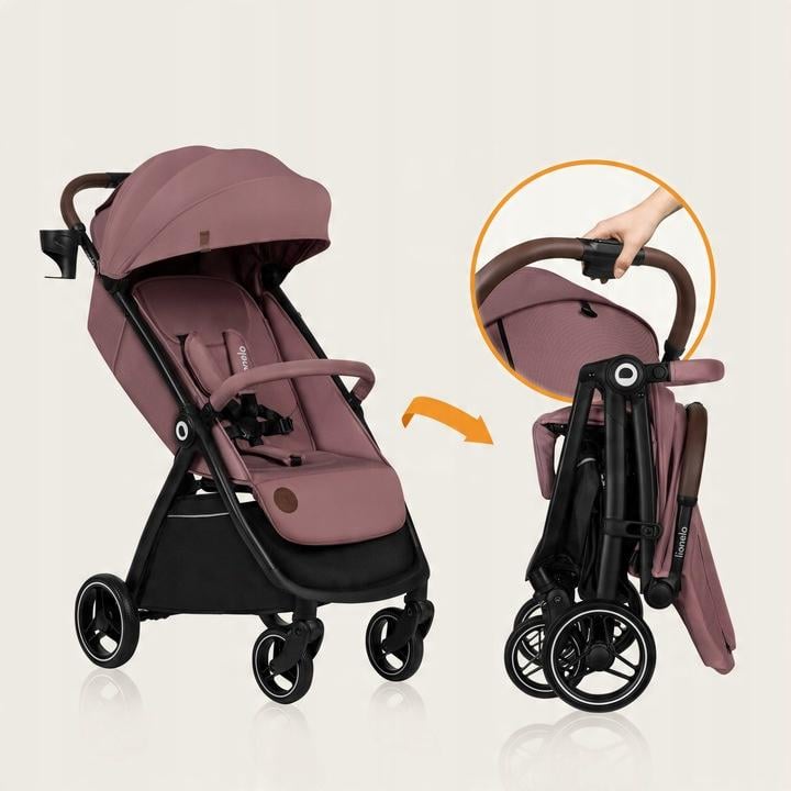Коляска прогулочная Lionelo INGRID Pink MUAVE (29528926) - фото 5 Коляска прогулочная Lionelo INGRID Pink MUAVE (29528926) - фото 5