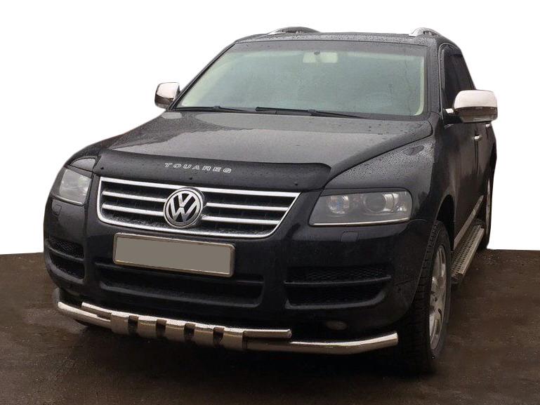 Кенгурятник ST015 CAN для Volkswagen Touareg 2002-2010 гг. нержавеющая сталь Хром