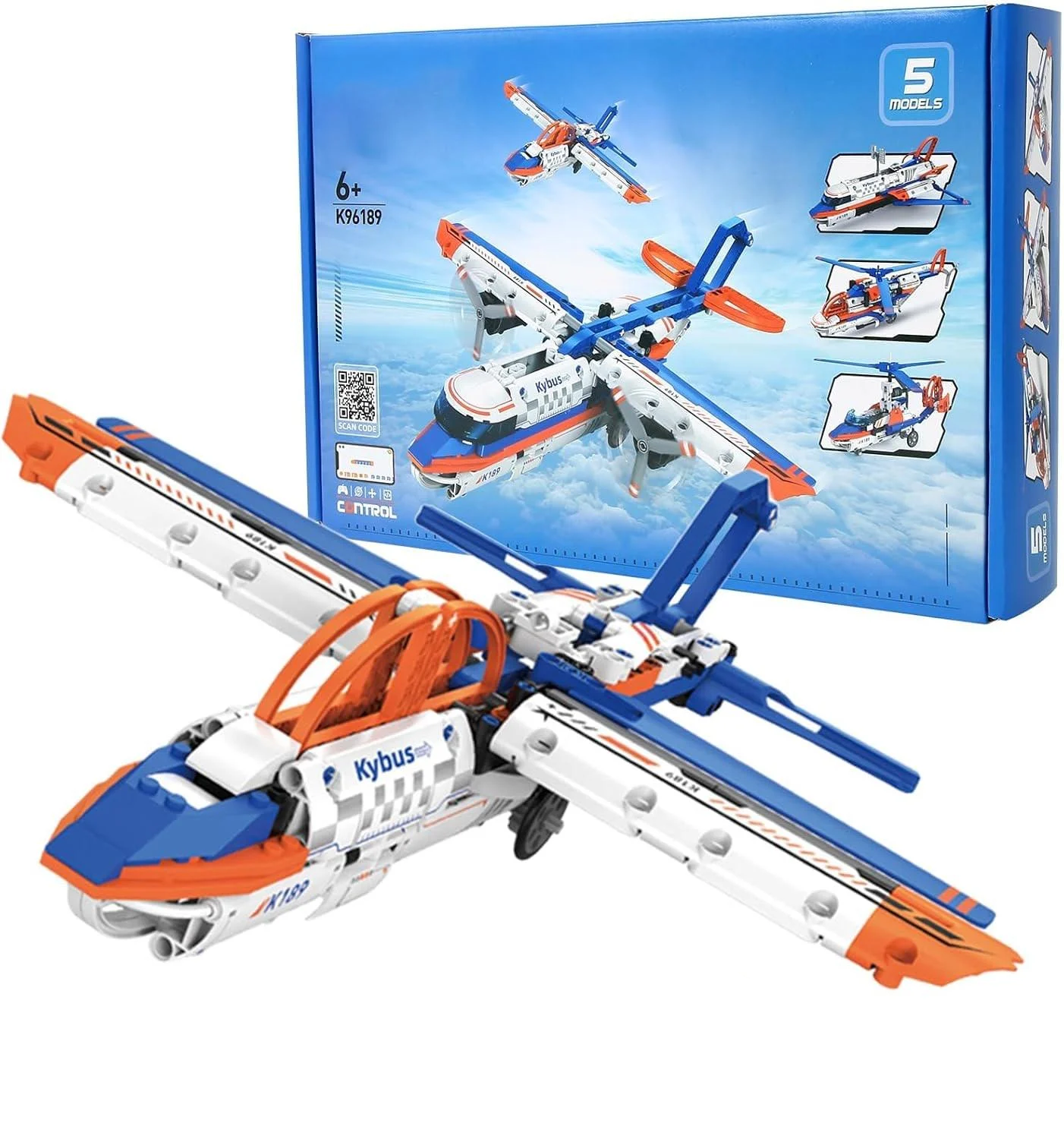 Конструктор на радиоуправлении KY Blocks К96189 Команда авиационных самолетов 5в1 393 детали (010/8)