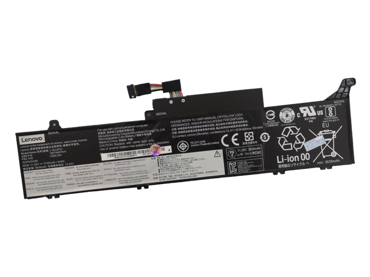Аккумулятор для Lenovo ThinkPad E490S/L18C3P51/L18M3P52/L18L3P51 3635 mAh 42Wh (21780931)