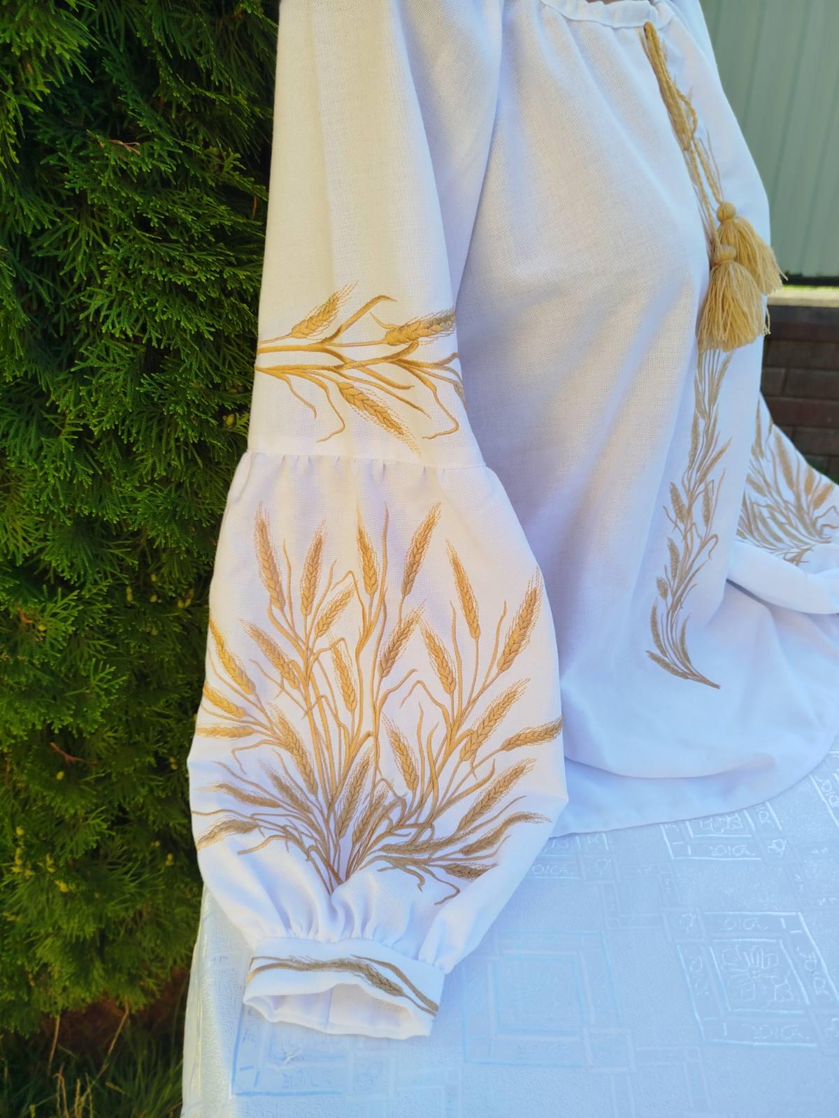 Вишиванки для пари Колосок на натуральному домотканому полотні р. 52 Білий (2742613409) - фото 4 Вишиванки для пари Колосок на натуральному домотканому полотні р. 52 Білий (2742613409) - фото 4