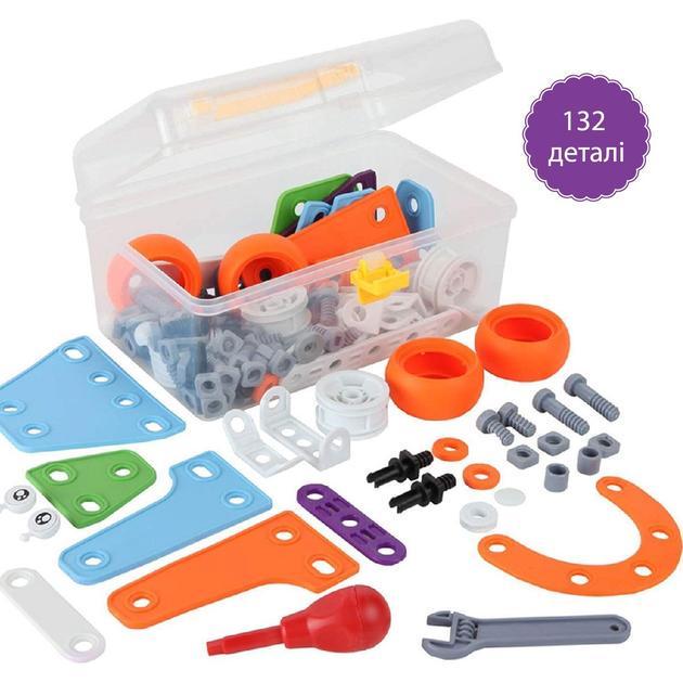 Конструктор машинки для мальчика Build and Play болтовой 5в1 самолет/машина/бульдозер/вертолет/мотоцикл (26607092) - фото 2