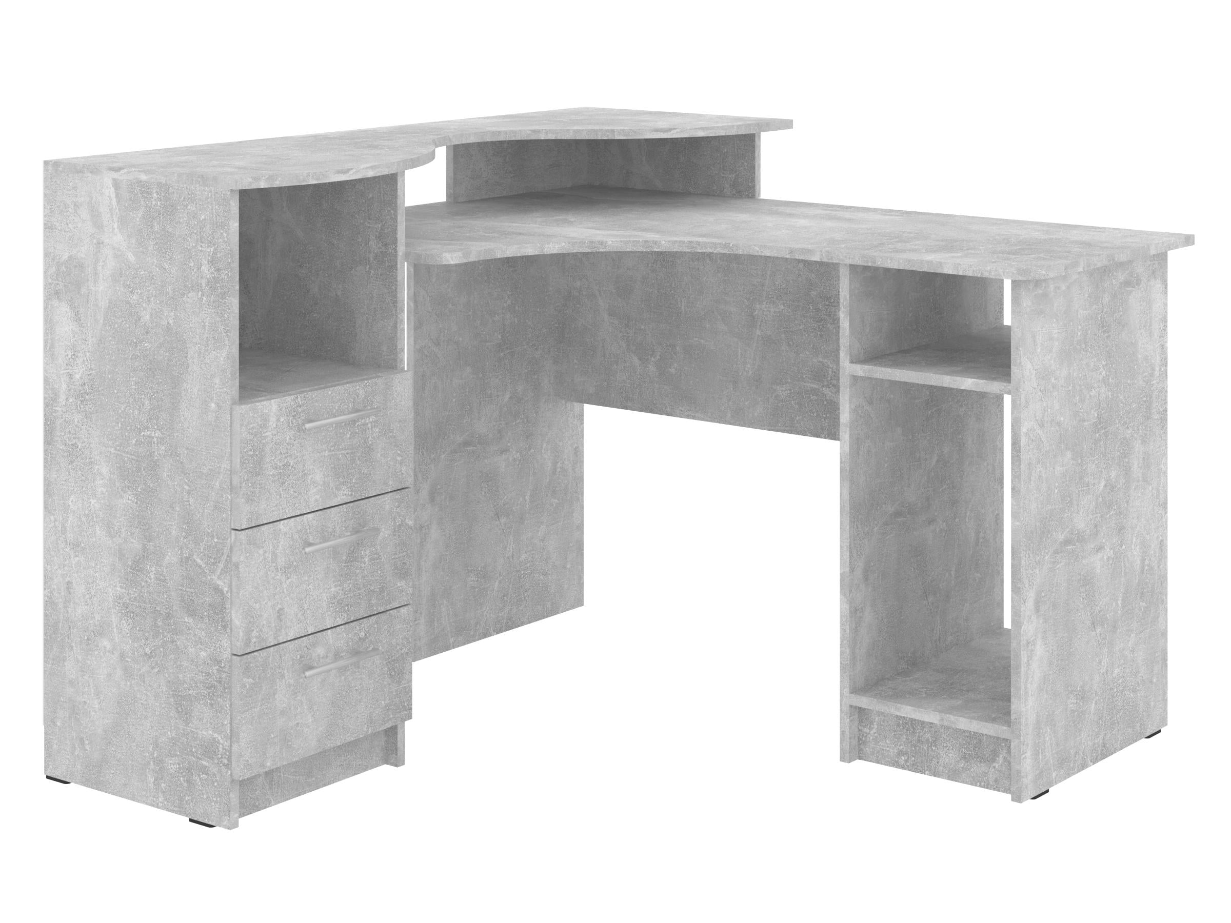 Письмовий стіл PEHOTIN Атрікс 123х120х75/89 см Бетон (PN-101263)