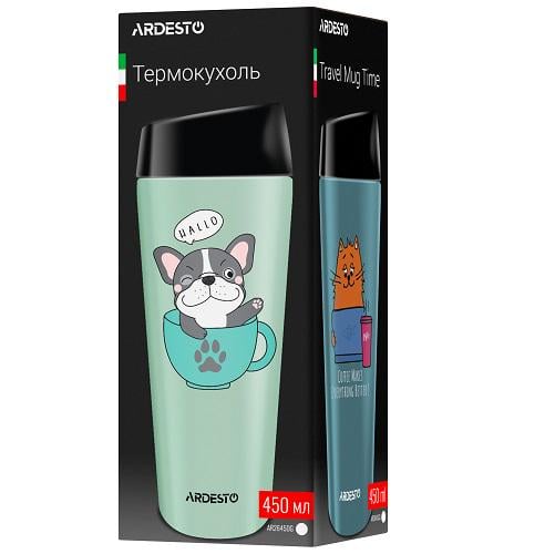 Термокружка Ardesto Coffee Time Meowning AR2645WC 450 мл Бежевый - фото 7 Термокружка Ardesto Coffee Time Meowning AR2645WC 450 мл Бежевый - фото 7