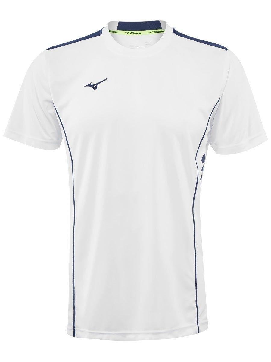 Футболка чоловіча Mizuno Hex Rect Tee M Білий/Синій (62EA7002-71 M)