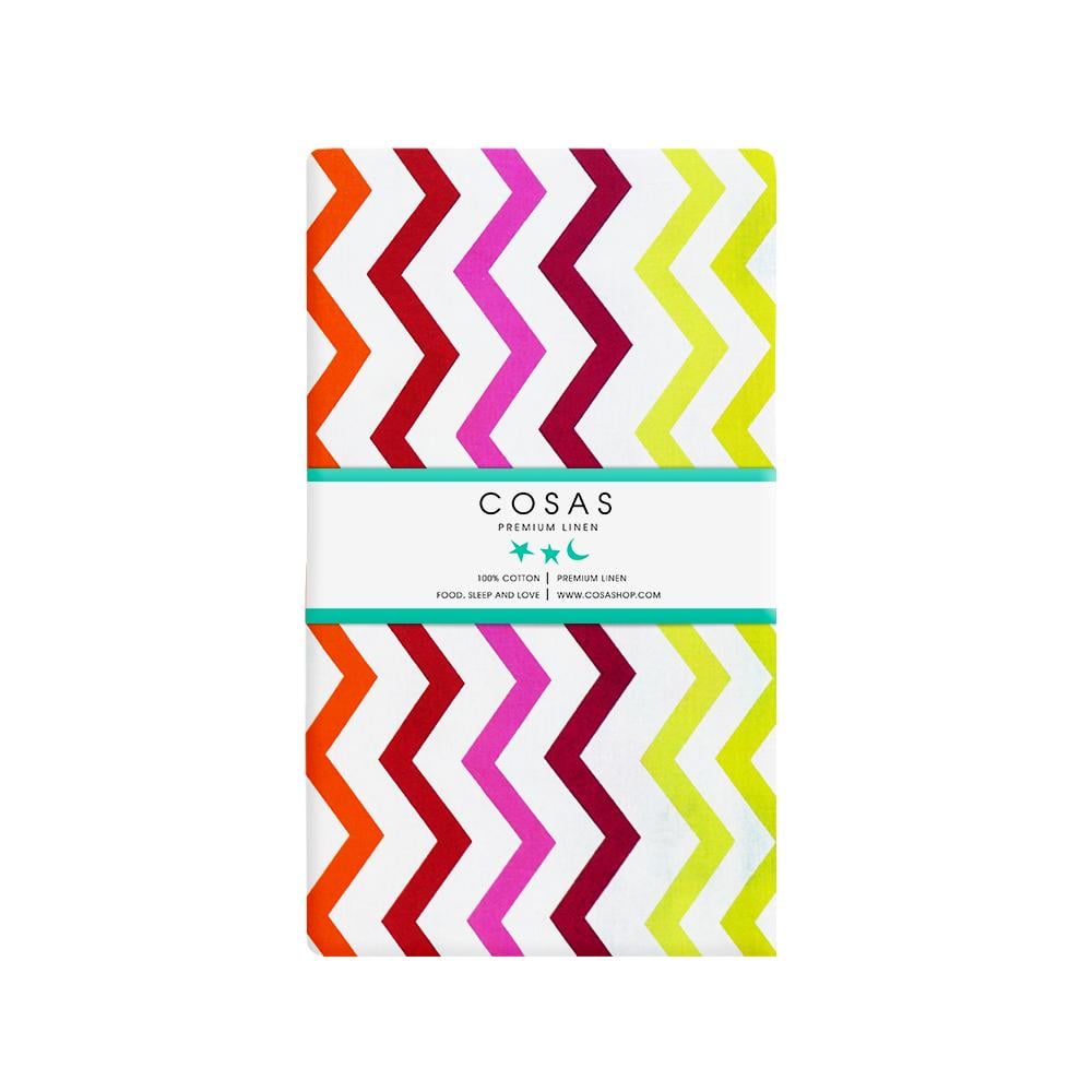 Простирадло полуторне Cosas Zigzag Red Yellow 155х240 см (4822057861771)