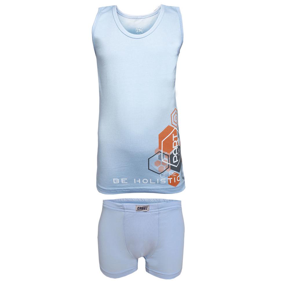 Комплект белья детский для мальчика Gabbi Парт 134 см Голубой (11323)