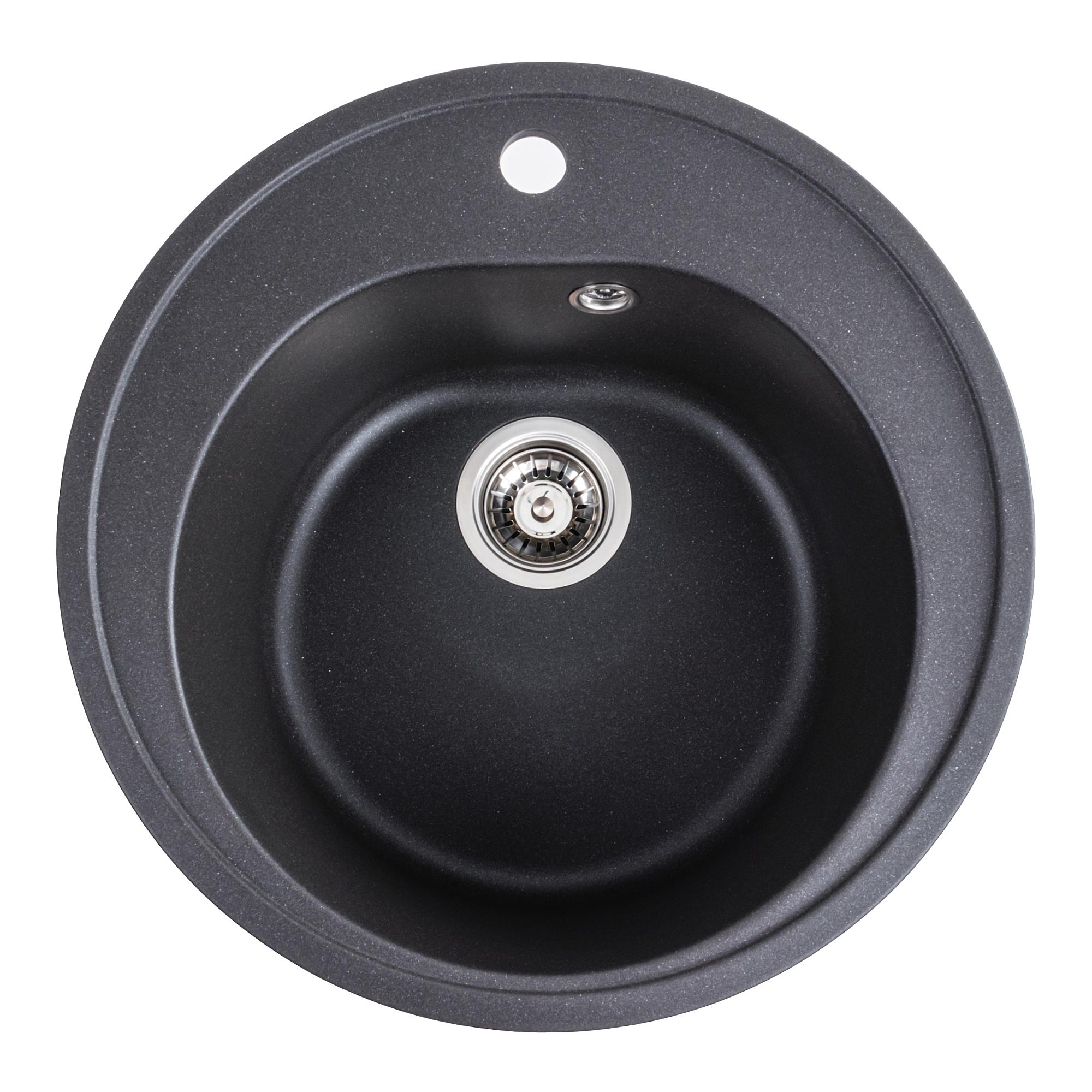 Мойка кухонная Platinum PLS-A40813 гранитная круглая 510x510 мм Серый (197130)