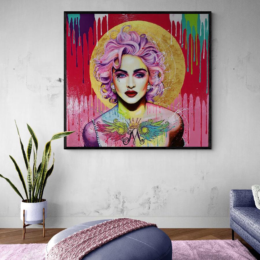 Картина на холсте HolstPrint Madonna певица 70х70 см