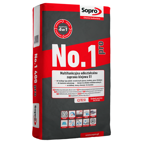 Клей для плитки Sopro №1 400 C2TES1 Pro 22,5 кг